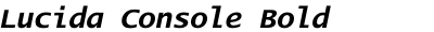 Lucida Console Bold Italic